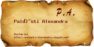 Palásti Alexandra névjegykártya